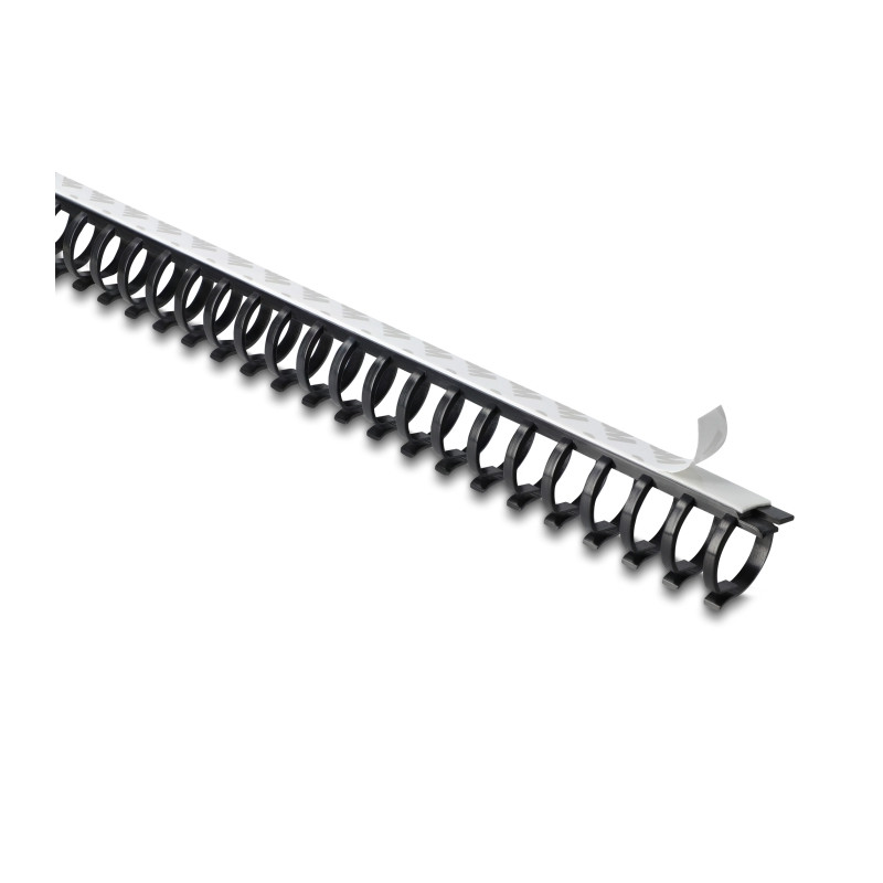Delock Kabelkanal Flexibel selbstklebend schraubbar 25 x 26 mm - Länge 50 cm schwarz