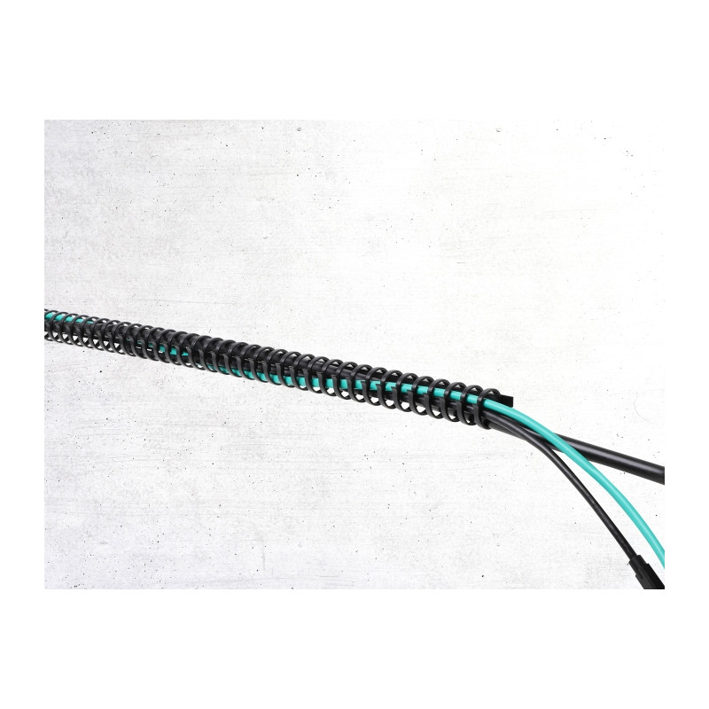 Delock Kabelkanal Flexibel selbstklebend schraubbar 25 x 26 mm - Länge 50 cm schwarz
