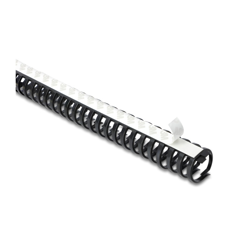 Delock Kabelkanal Flexibel selbstklebend schraubbar 34 x 35 mm - Länge 50 cm schwarz