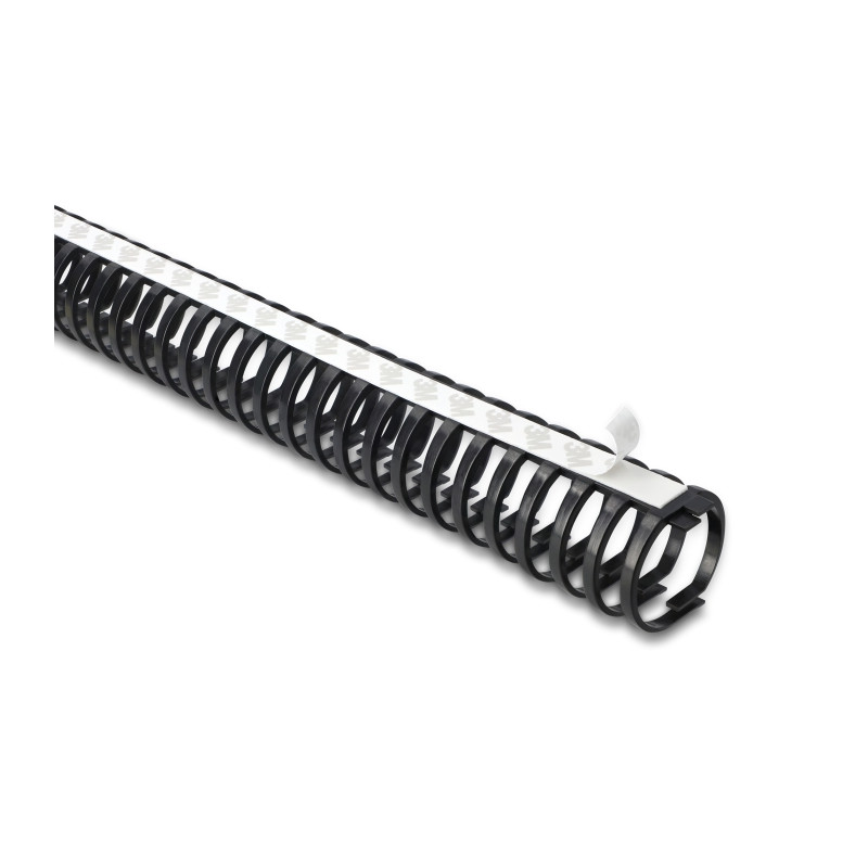 Delock Kabelkanal Flexibel selbstklebend schraubbar 45 x 46 mm - Länge 50 cm schwarz