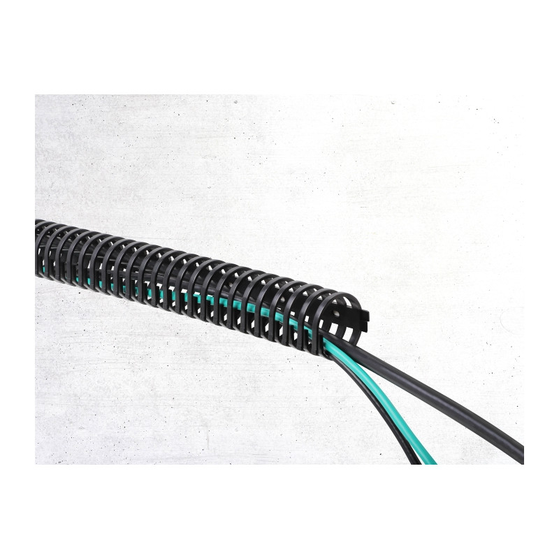 Delock Kabelkanal Flexibel selbstklebend schraubbar 45 x 46 mm - Länge 50 cm schwarz