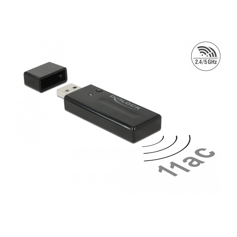 Delock USB Dualband WLAN ac/a/b/g/n Stick 867 + 300 Mbps