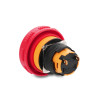 Delock Pilzkopf Taster zum Einbau 16 mm 2 x Lötanschluss (kurz) Kunststoff 32 mm Ø