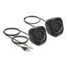Delock Mini Stereo PC Lautsprecher mit 3,5 mm Klinkenstecker und USB Stromversorgung