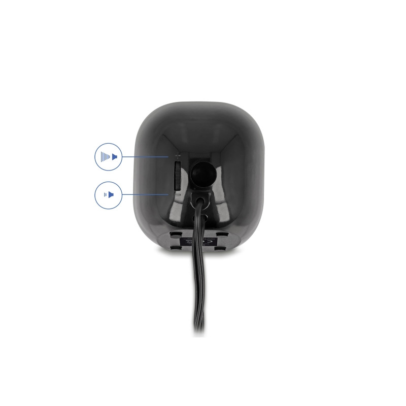 Delock Mini Stereo PC Lautsprecher mit 3,5 mm Klinkenstecker und USB Stromversorgung