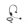 Delock USB Mono Headset mit Lautstärkeregler für PC und Notebook - Ultra-Leicht
