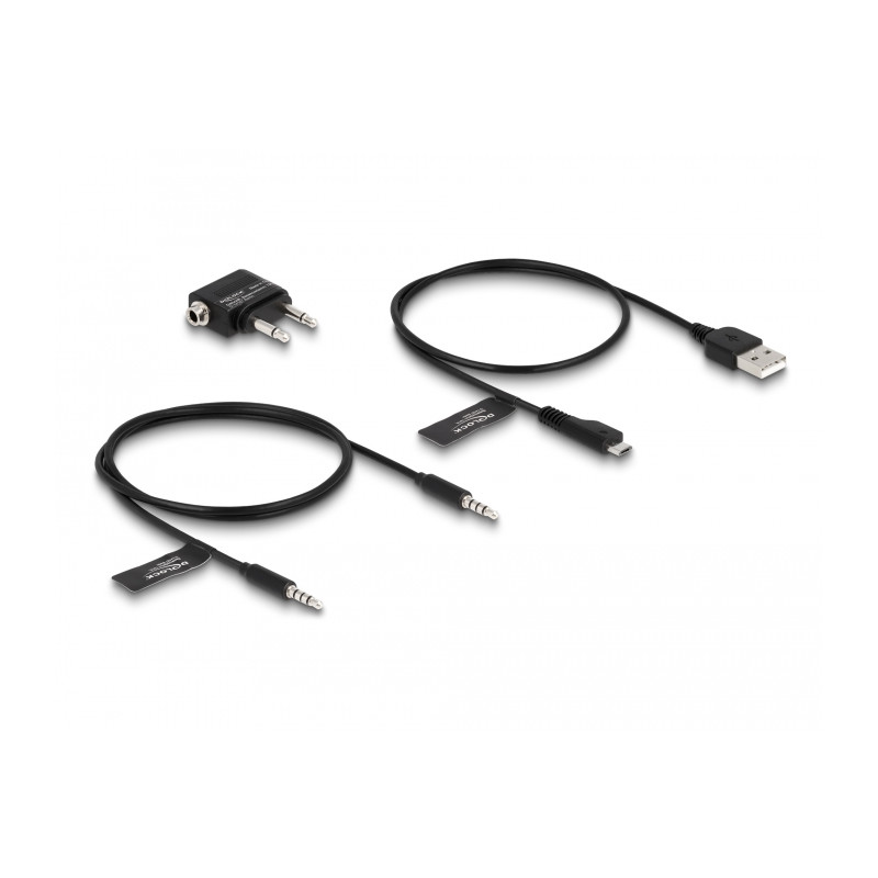 Delock Bluetooth 5.0 Kopfhörer Over-Ear faltbar mit integriertem Mikrofon und intensivem Bass, bis zu 20 Stunden Laufzeit