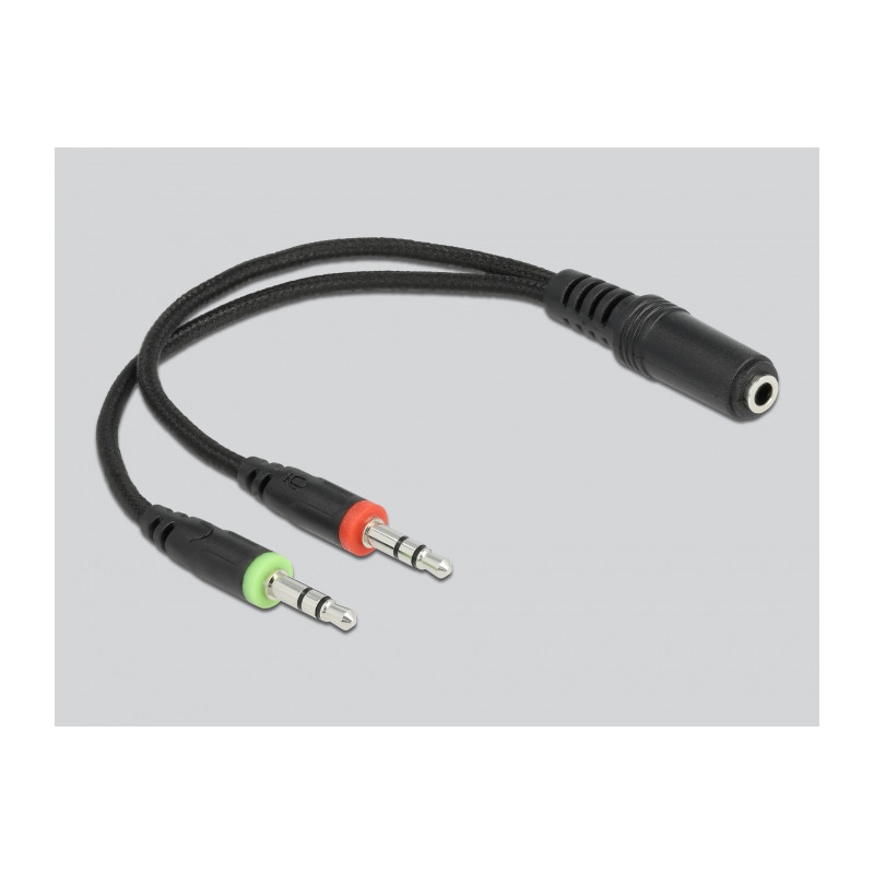 Delock Gaming Headset Over-Ear mit 3,5 mm Klinkenstecker und blauem LED Licht für PC, Notebook und Spielekonsolen