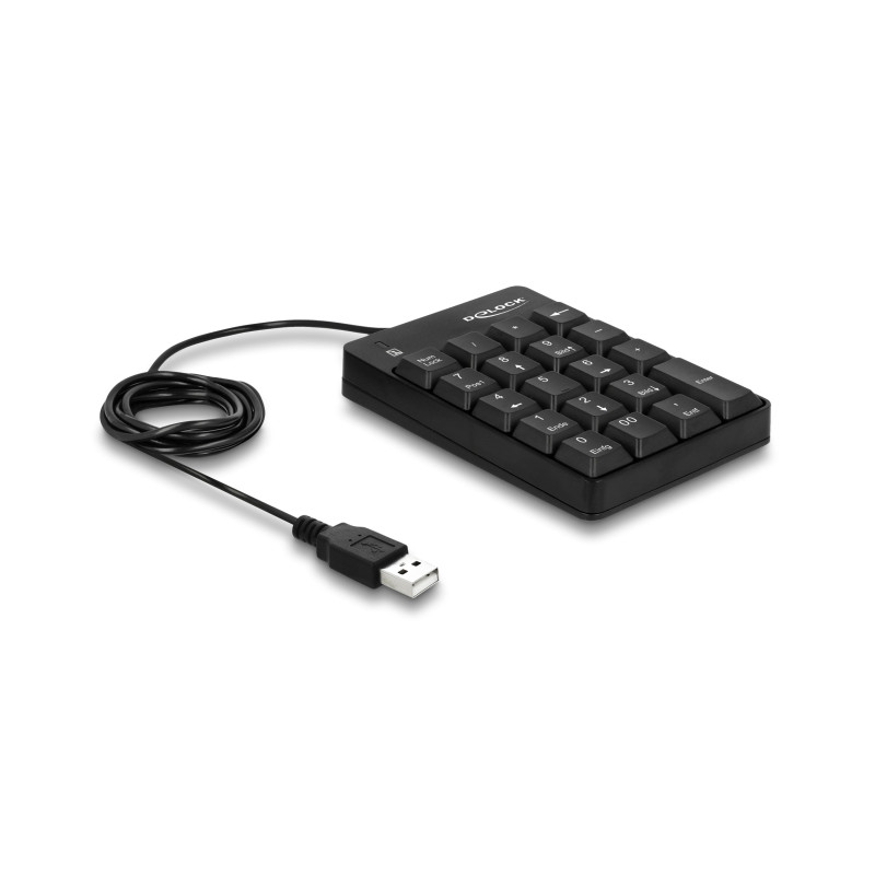 Delock USB Nummernblock 19 Tasten schwarz