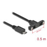 Delock Kabel USB 2.0 Micro-B Buchse zum Einbau - USB 2.0 Micro-B Stecker 0,5 m