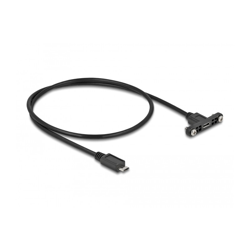 Delock Kabel USB 2.0 Micro-B Buchse zum Einbau - USB 2.0 Micro-B Stecker 0,5 m