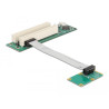 Delock Riser Karte Mini PCI Express - 2 x PCI mit flexiblem Kabel 13 cm links gerichtet