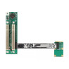 Delock Riser Karte Mini PCI Express - 2 x PCI mit flexiblem Kabel 13 cm links gerichtet