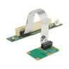 Delock Riser Karte Mini PCI Express - 1 x PCI mit flexiblem Kabel 13 cm links gerichtet