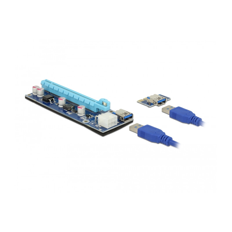 Delock Riser Karte PCI Express x1 - x16 mit 60 cm USB Kabel