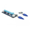 Delock Riser Karte PCI Express x1 - x16 mit 60 cm USB Kabel