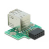 Delock USB Pfostenbuchse - 2 x USB 2.0 Typ-A Buchse - oben