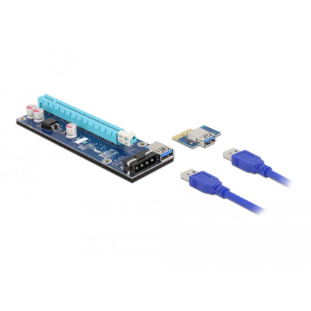 Delock Riser Karte PCI Express x1 zu x16 mit 60 cm USB Kabel