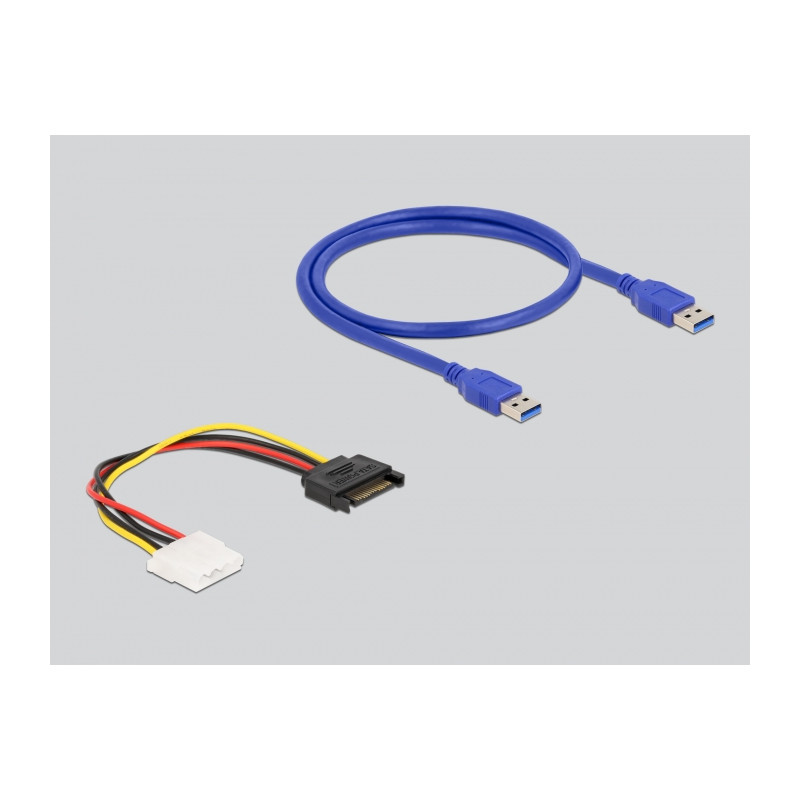 Delock Riser Karte PCI Express x1 zu x16 mit 60 cm USB Kabel