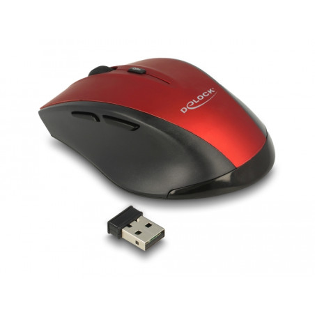 Delock Ergonomische optische 5-Tasten Maus 2,4 GHz kabellos