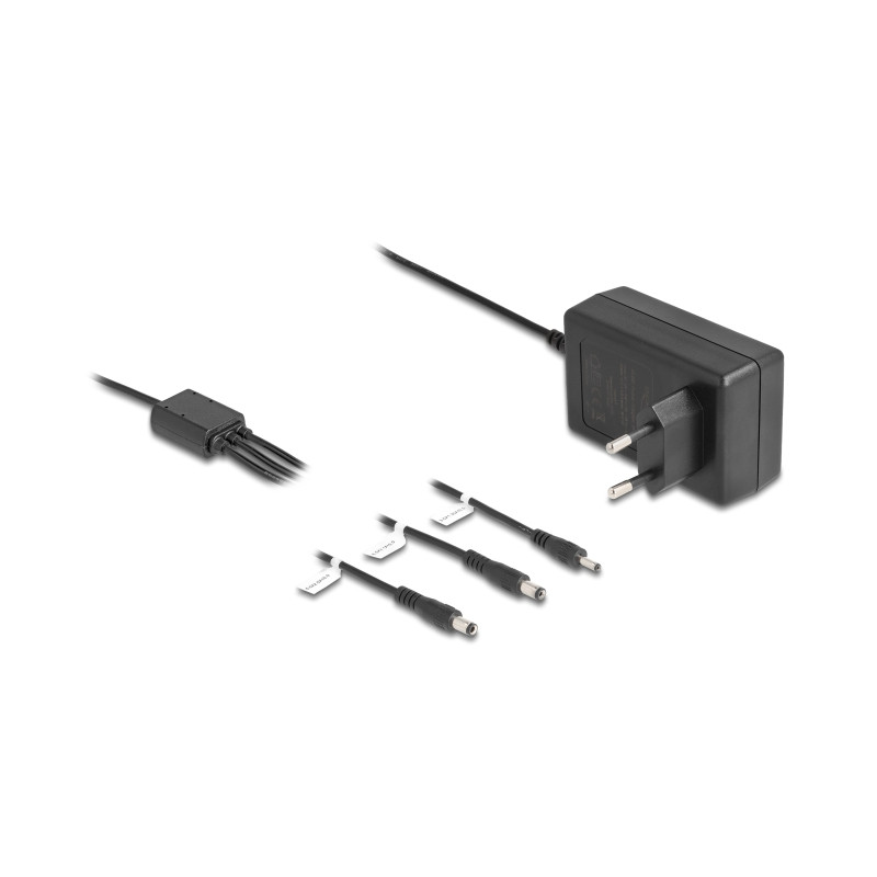 Delock Externes Netzteil 12,0 V / 3,0 A / 36,0 W DC 3,5 x 1,35 mm, DC 5,5 x 2,1 mm, DC 5,5 x 2,5 mm