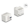 Delock Keystone Modul mit USB Typ-A und USB Type-C™ Ladebuchse PD 20 W weiß