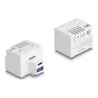 Delock Keystone Modul mit USB Typ-A und USB Type-C™ Ladebuchse PD 20 W weiß