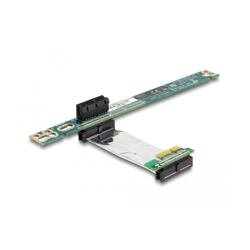 Delock Riser Karte PCI Express x1 - x1 mit flexiblem Kabel 7 cm
