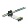 Delock Riser Karte PCI Express x1 - x1 mit flexiblem Kabel 7 cm