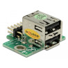 Delock USB Pinheader Stecker zu 2 x USB 2.0 Buchse - oben
