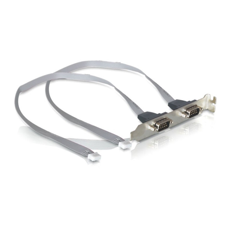 Delock Slotblech 2 x COM Port mit 2 mm Pinabstand