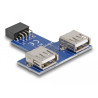 Delock USB Pin Header Buchse - 2 x USB 2.0 Buchse - oben