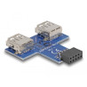 Delock USB Pin Header Buchse - 2 x USB 2.0 Buchse - oben