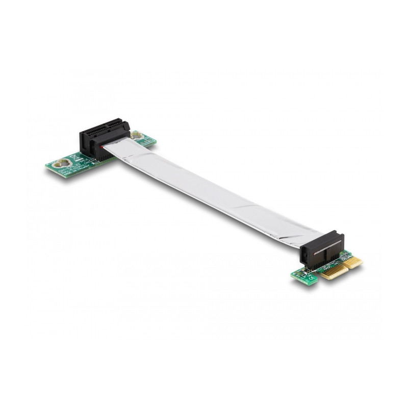 Delock Riser Karte PCI Express x1 - x1 mit flexiblem Kabel 13 cm links gerichtet
