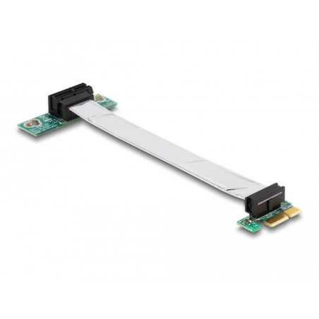 Delock Riser Karte PCI Express x1 - x1 mit flexiblem Kabel 13 cm links gerichtet