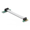 Delock Riser Karte PCI Express x1 - x1 mit flexiblem Kabel 13 cm links gerichtet