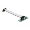Delock Riser Karte PCI Express x1 - x1 mit flexiblem Kabel 13 cm links gerichtet