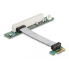 Delock Riser Karte PCI Express x1 - 1 x PCI mit flexiblem Kabel 9 cm links gerichtet
