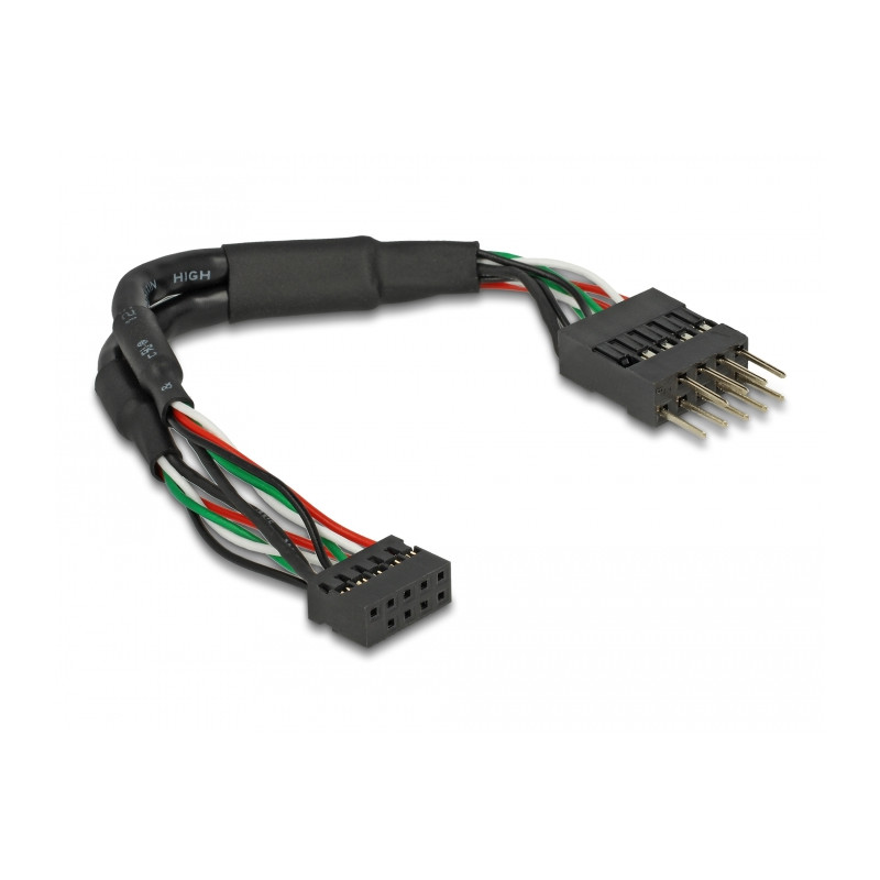 Delock Kabel USB 2.0 Pfostenbuchse 2,00 mm 10 Pin - USB 2.0 Pfostenstecker 2,54 mm 10 Pin 12 cm