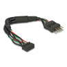 Delock Kabel USB 2.0 Pfostenbuchse 2,00 mm 10 Pin - USB 2.0 Pfostenstecker 2,54 mm 10 Pin 12 cm