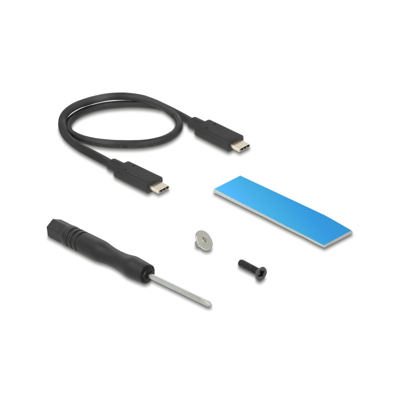 Delock Externes Gehäuse für M.2 NVMe PCIe SSD mit SuperSpeed USB 20 Gbps (USB 3.2 Gen 2x2) USB Type-C™ Buchse
