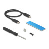 Delock Externes Gehäuse für M.2 NVMe PCIe SSD mit SuperSpeed USB 20 Gbps (USB 3.2 Gen 2x2) USB Type-C™ Buchse