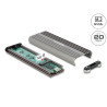 Delock Externes Gehäuse für M.2 NVMe PCIe SSD mit USB 20 Gbps USB Type-C™ Buchse - werkzeugfrei