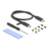 Delock Externes USB Type-C™ Combo Gehäuse für M.2 NVMe PCIe oder SATA SSD