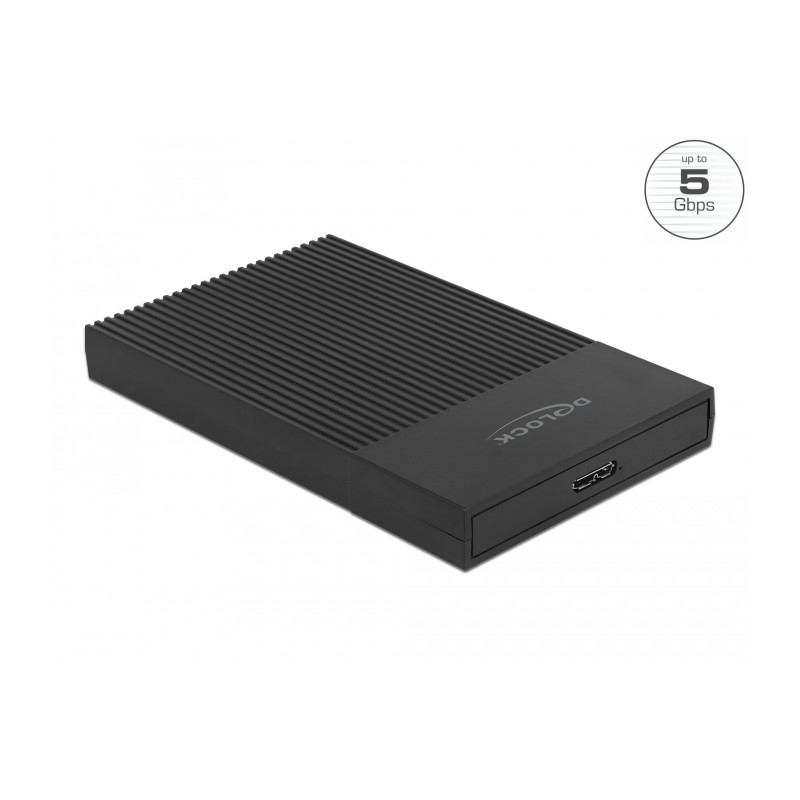 Delock Externes Gehäuse für 2.5″ SATA HDD / SSD mit SuperSpeed USB Typ Micro-B Buchse - werkzeugfrei
