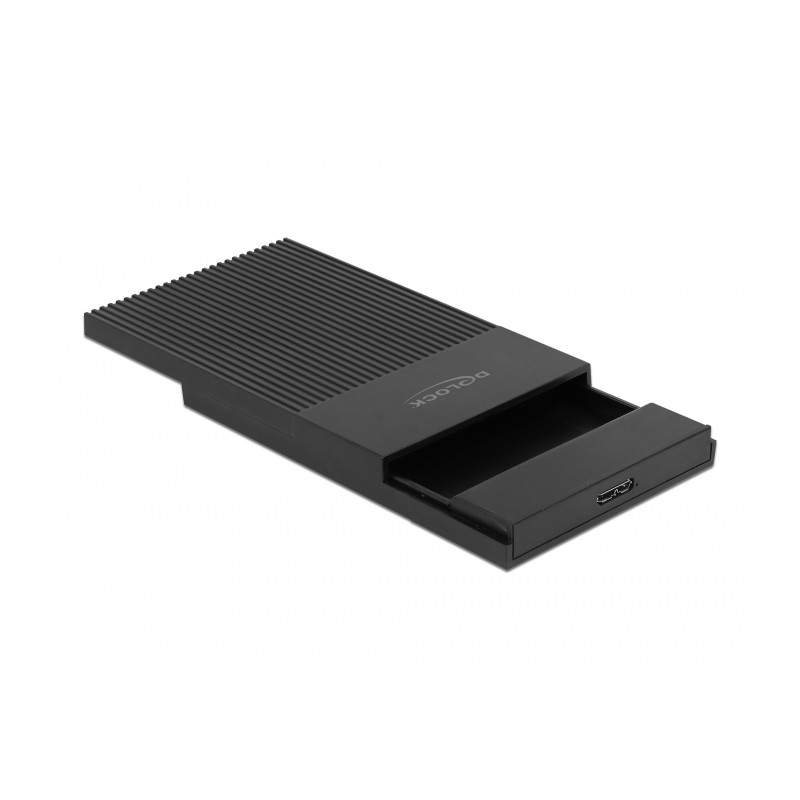 Delock Externes Gehäuse für 2.5″ SATA HDD / SSD mit SuperSpeed USB Typ Micro-B Buchse - werkzeugfrei