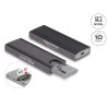 Delock Externes USB Type-C™ Combo Gehäuse für M.2 NVMe PCIe oder SATA SSD - werkzeugfrei