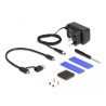 Delock USB Type-C™ Gehäuse für 1 x M.2 NVMe SSD + 1 x 2.5″ SATA SSD / HDD mit Klon Funktion