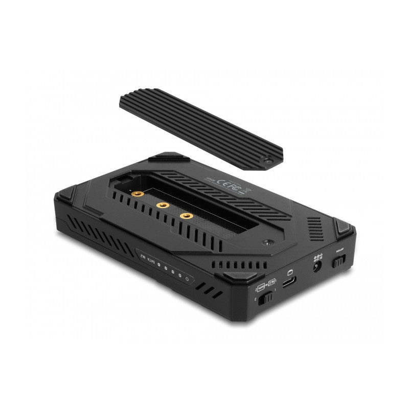 Delock USB Type-C™ Gehäuse für 1 x M.2 NVMe SSD + 1 x 2.5″ SATA SSD / HDD mit Klon Funktion