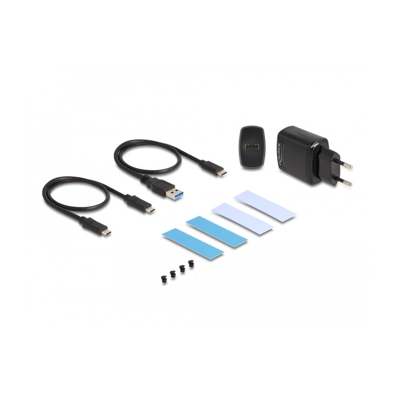 Delock Externes Gehäuse USB 20 Gbps für 2 x M.2 NVMe PCIe SSD mit USB Type-C™ Buchse und RAID - werkzeugfrei